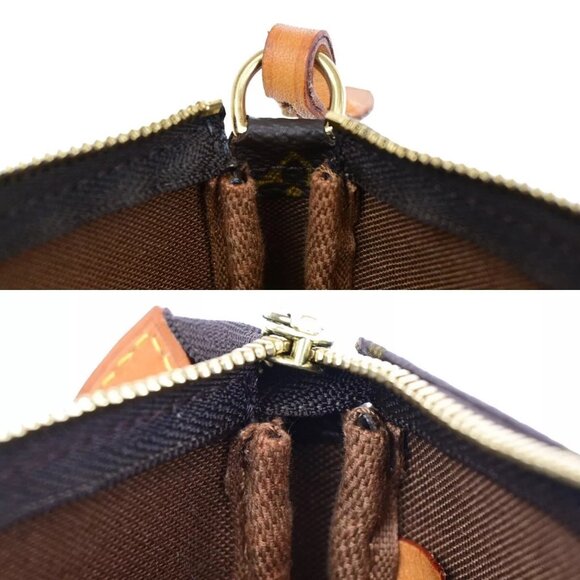 LOUIS VUITTON Pochette Accessoires Hand Bag Monogram Leather - Picture 5 of 16